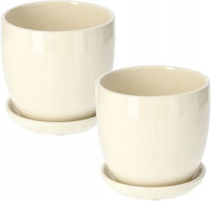 2x Doniczka 13 Donica Osłonka Ceramiczna Podstawka