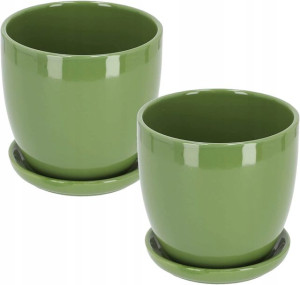 2x Doniczka 17 Donica Osłonka Ceramiczna Podstawka