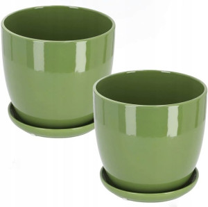 2x Doniczka 13 Donica Osłonka Ceramiczna Podstawka