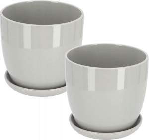 2x Doniczka 13 Donica Osłonka Ceramiczna Podstawka