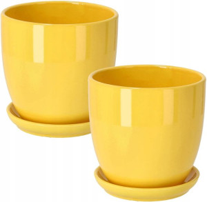 2x Doniczka 17 Donica Osłonka Ceramiczna Podstawka
