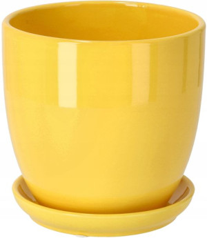 Doniczka Donica Osłonka Ceramiczna Z Podstawką ⌀17