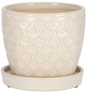 Doniczka Donica Osłonka Ceramiczna Z Podstawką ⌀12