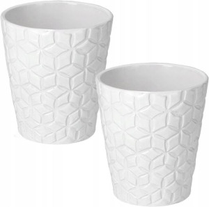 2x Osłonka 12 Doniczka Donica Ceramiczna Na Kwiaty