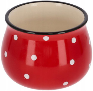 Doniczka Donica Osłonka Ceramiczna W Grochy 110mm