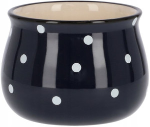 Doniczka Osłonka 110mm Donica Ceramiczna W Grochy