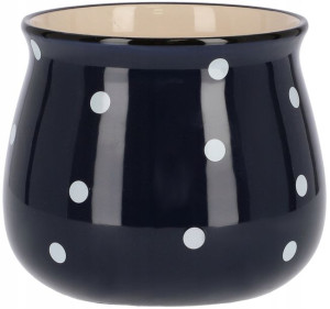 Doniczka Osłonka 125mm Donica Ceramiczna W Grochy