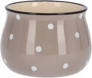 Doniczka Osłonka 110mm Donica Ceramiczna W Grochy