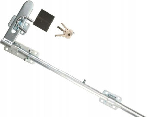 Rygiel Ze Skoblem 800 Skobel 13 Cm Zasuwa + Kłódka