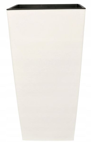 Doniczka 170x170x325mm Urbi Square Biała Z Wkładem