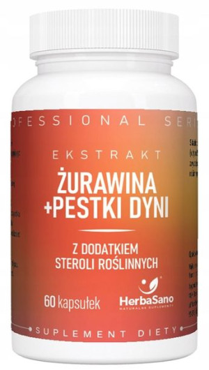 HerbaSano Żurawina + Pestki dyni 60kapsułek