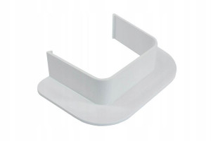 Wpust czołowy do korytka koryta kanału PVC 80x60mm
