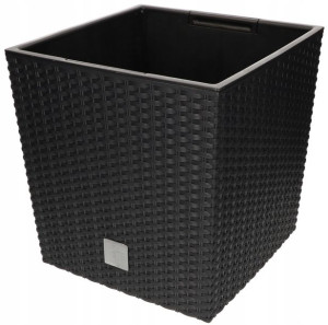 Doniczka Rattan Osłona Donica Antracyt 320 + Wkład