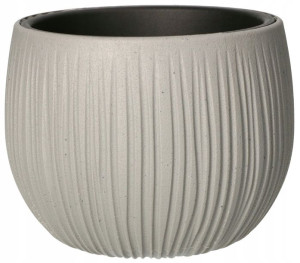 Doniczka 145x110mm Imitacja Betonu Żłobienia+wkład