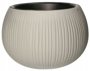 Doniczka 290x200mm Imitacja Betonu Żłobienia+wkład
