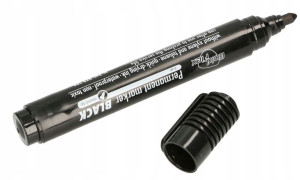 Marker Permanentny Czarny Wodoodporny Okrągły