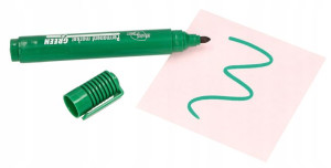 Marker Permanentny Zielony Wodoodporny Okrągły