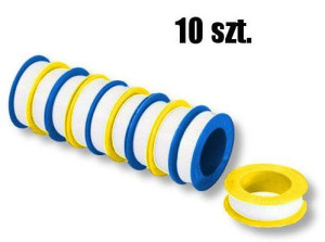 Teflonowa Taśma Uszczelniająca Ptfe 10 Sztuk X 8 M