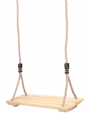 Huśtawka Drewniana 40x15 Cm Zawieszana Na Linach