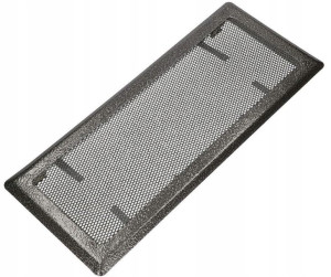Kratka Wentylacyjna Kominkowa Metal 16x45 Srebrna