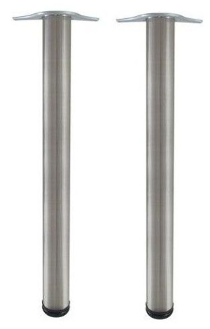 Nogi Do Stołu Biurka Nikiel Szczotkowany 710mm 4sz
