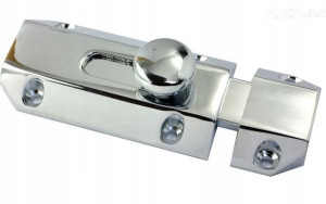 Zasuwka Drzwiowa Zasuwa 100mm Blokada Chrom