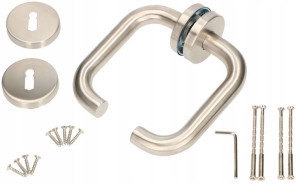 Klamka Drzwiowa 140 Mm Typu „u” Inox Szyld Klucz
