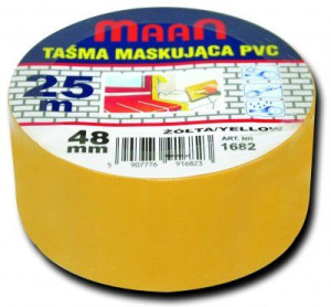 Taśma Lakiernicza Malarska Pvc Żółta 38 Mm X 25 M