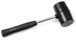 Młotek Gumowy Brukarski Metal Mały 350 G Czarny