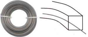 Żyłka Tnąca Do Kosy Podkaszarki 2,4mm 15m Z Drutem