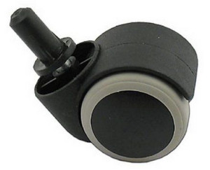 Kółko Plastikowe Gumowane Do Fotela Trzpień 8 Mm