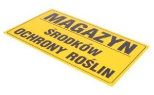 Tablica Magazyn Środków Ochrony Roślin Tabliczka
