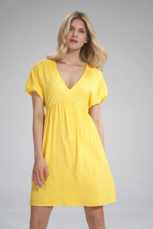 Figl Sukienka Model M766 Yellow S/M