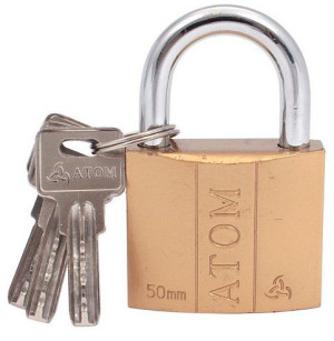 Kłódka Kłódki Stalowa Atom Solid 50 Mm Gruba