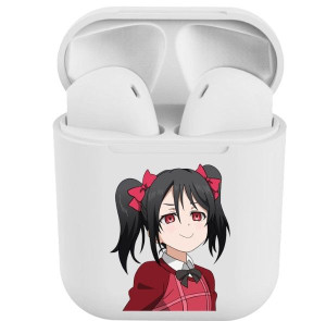 Słuchawki REVERSE BT TWS i12 Nadruk Anime Białe