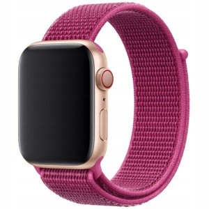 Sportowy Pasek do Apple Watch Rzepa Fuksja 20 mm