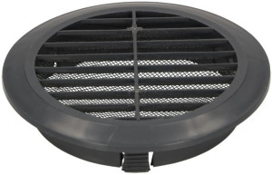 Kratka Wentylacyjna 100 Mm Czarna Okrągła Osłona