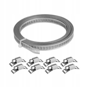 Opaska Ślimakowa 8 Mm X 3 M Taśma + 8 Zacisków