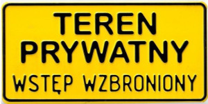 Tablica Tabliczka Teren Prywatny Wstęp Wzbroniony
