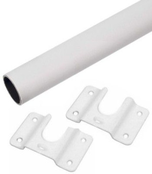 Drążek Meblowy 100 Cm Biały Szafy Szaf Mebli Rurka