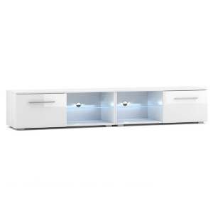 Hakano Szafka rtv PAREO 36x200x40 cm styl nowoczesny biała