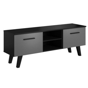 Hakano Szafka rtv LACUS 52x140x39 cm styl nowoczesny czarna