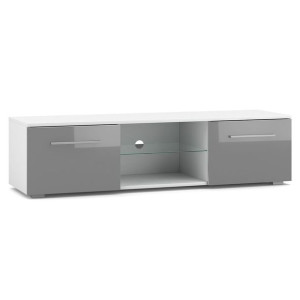 Hakano Szafka rtv PAREO 36x140x40 cm styl nowoczesny biała + szara