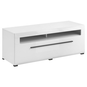 Hakano Szafka rtv INTERMEZZO 52x160x50 cm styl klasyczny biała + czarna