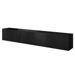 Hakano Szafka rtv DEO 35x240x40 cm styl nowoczesny czarna