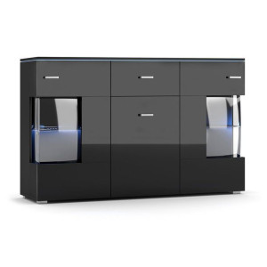 Hakano Komoda nowoczesna SOLUM 91x150x37 cm czarna