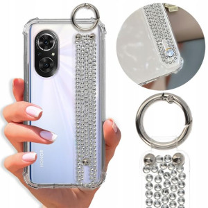 Etui Antishock Pasek Diamenty do HUAWEI HONOR 50SE