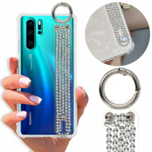 Etui Antishock Pasek Diamenty do HUAWEI P30 PRO