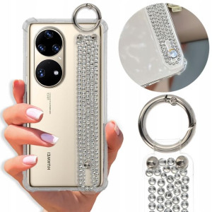 Etui Antishock Pasek Diamenty do HUAWEI P50 PRO