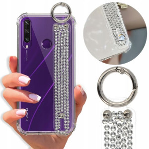 Etui Antishock Pasek Diamenty do HUAWEI Y6P Case